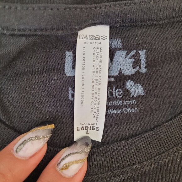 Loki Ladies T-Shirt "Good? Bad? Bit Of Both." Graphic Print  Black Size Large - Picture 5 of 7